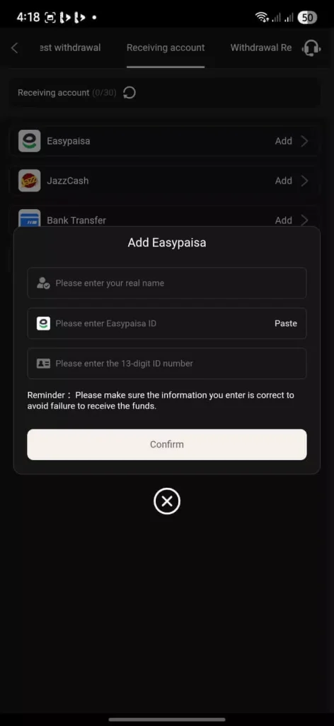 how to Withdraw in p999 game